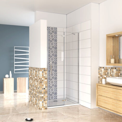 Mamparas de Ducha Puerta Abatible Parcial 6mm 100x190cm