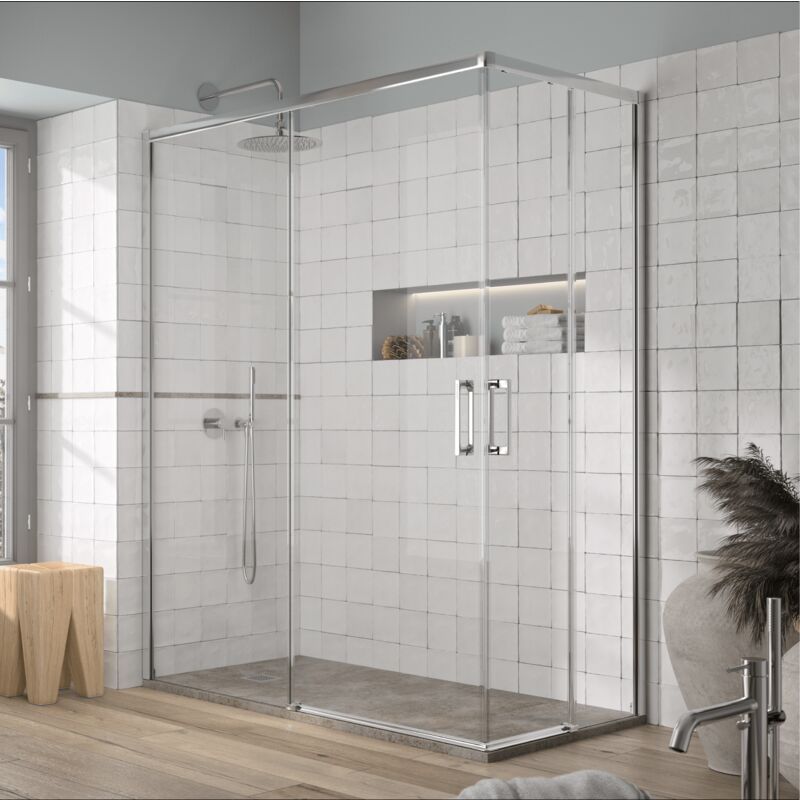 

Kassandra - Angular de ducha 2 Fijos + 2 Puertas Correderas YOKO 140 x 90 cm