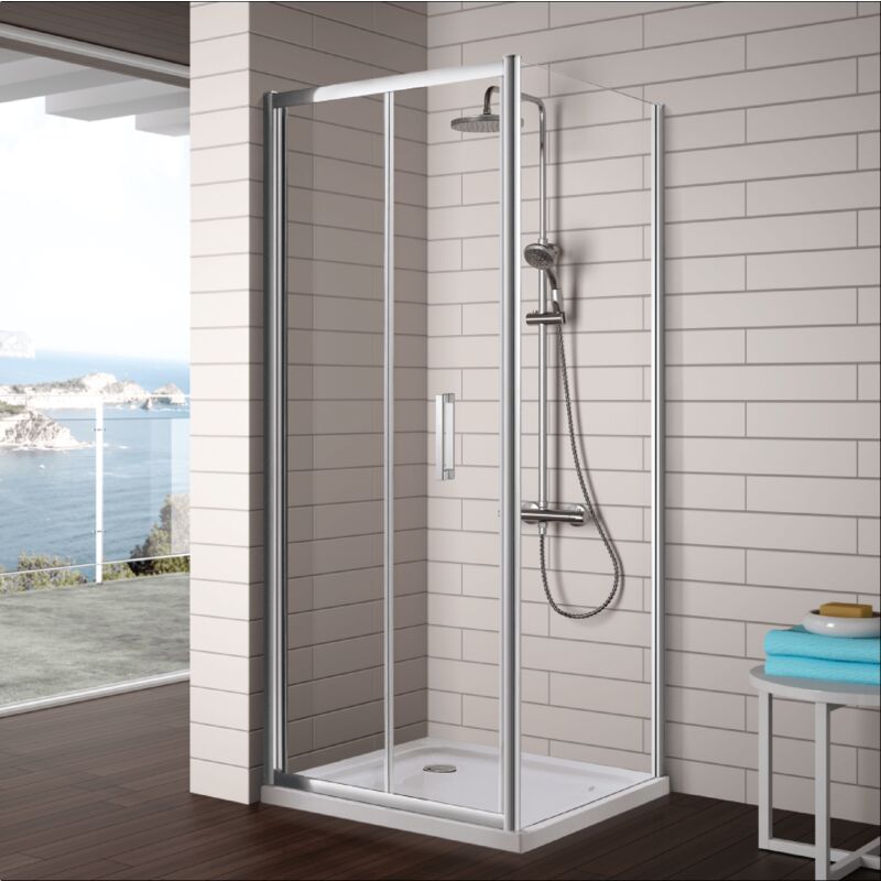 

Puerta Plegable S300 SIN DECORADO 85 cm Lateral fijo: 67 - 69 cm