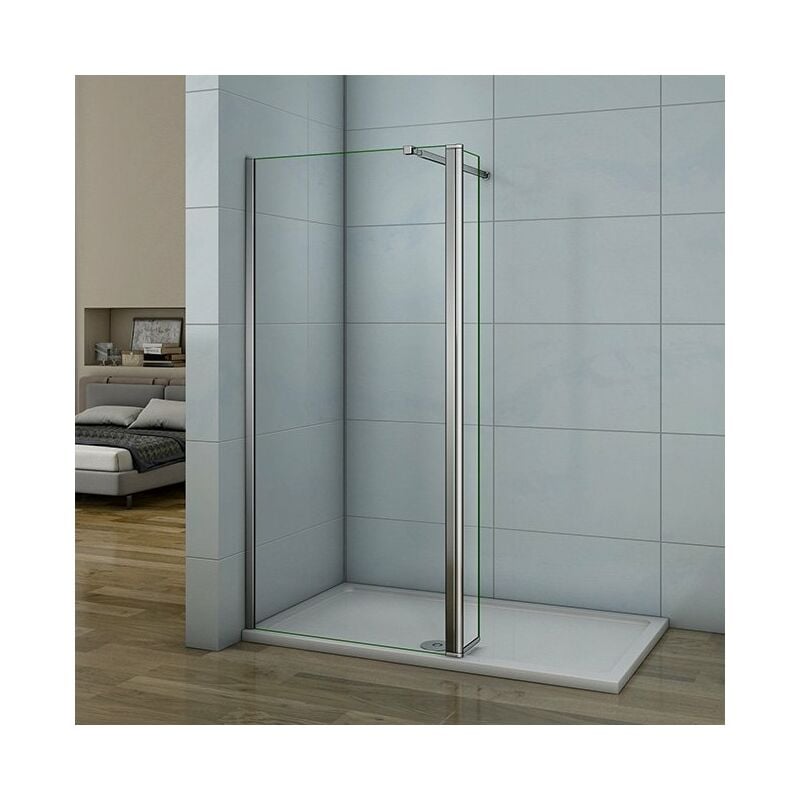110x200cm Mamparas ducha Panel Pantalla Fija cristal 10mm templado para ba/ño