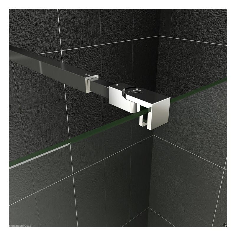 

Mamparas ducha Panel Pantalla Fija Vidrio laminado de film seguirdad a pureba de explosiciones 10mm - Barra 73-120cm - 140x200cm