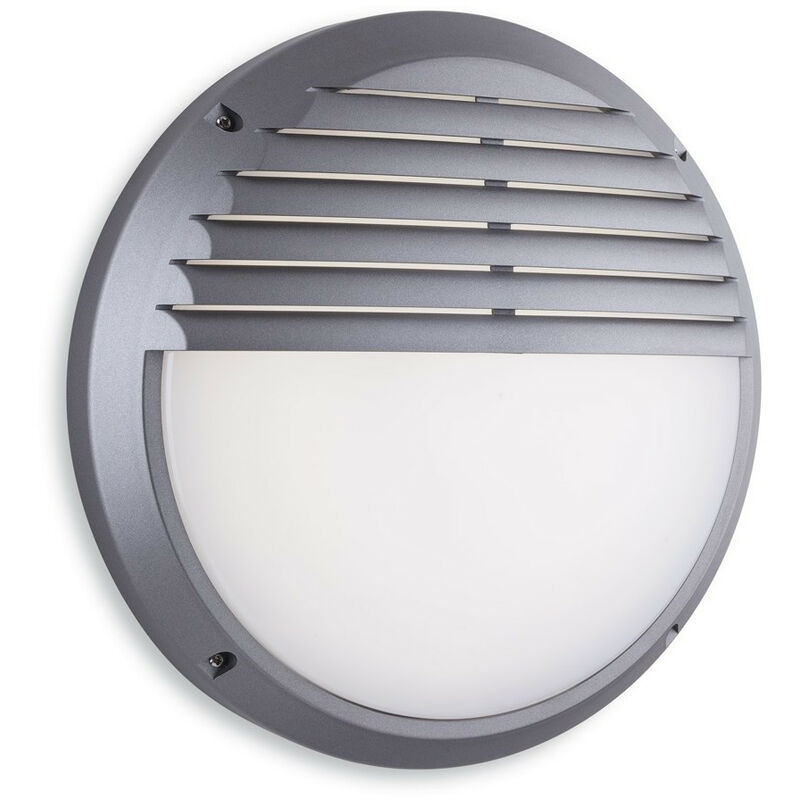 

Mamparos LED integrados para exteriores Luca Redondos Negro IP65 - Firstlight