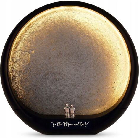 Mamre Lampada da notte decorativa a LED con luna USB, 3 colori di luce, 4W 1200mAh