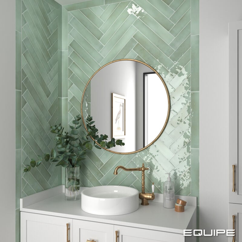 Equipe - Faïence Effet Zellige manacor 6,5x40 mint (1m²) - Les Carreaux de Jean