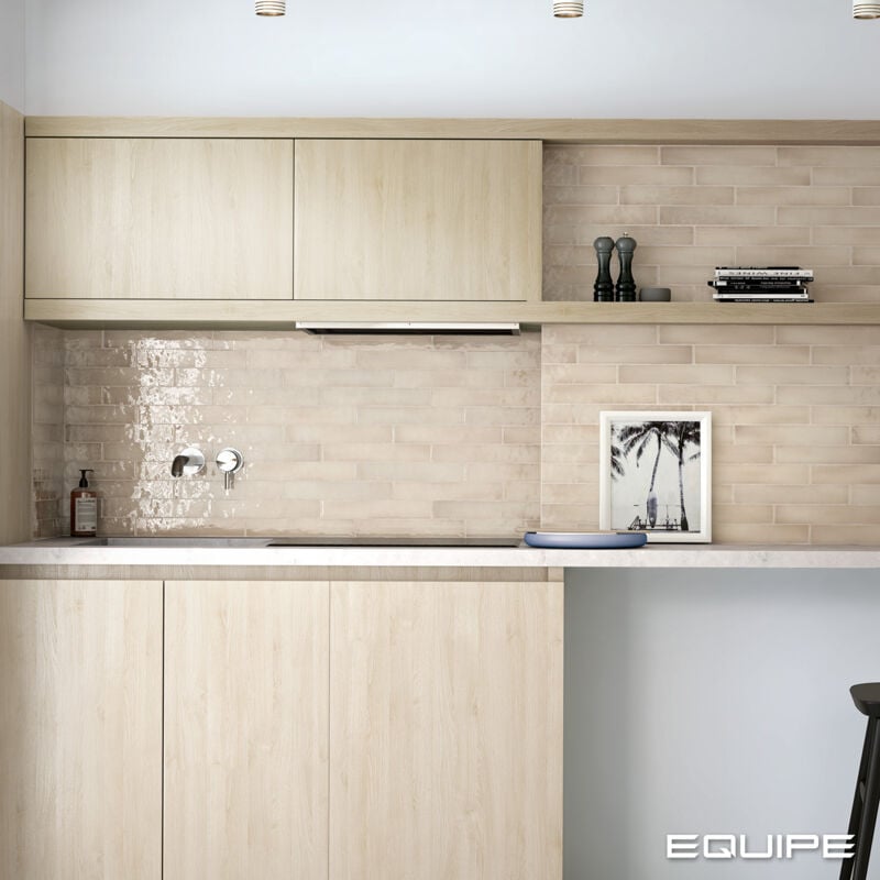 Equipe - Faïence Effet Zellige Beige manacor 6,5x40 beige (1m²) - Les Carreaux de Jean