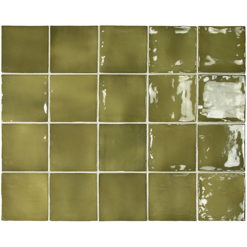 Faïence - manacor - manacor basil green - 10x10