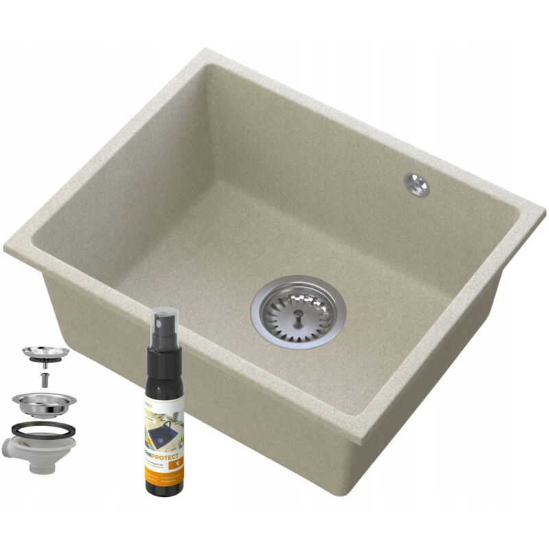 Granitan - manado beige évier sous plan chromé 50