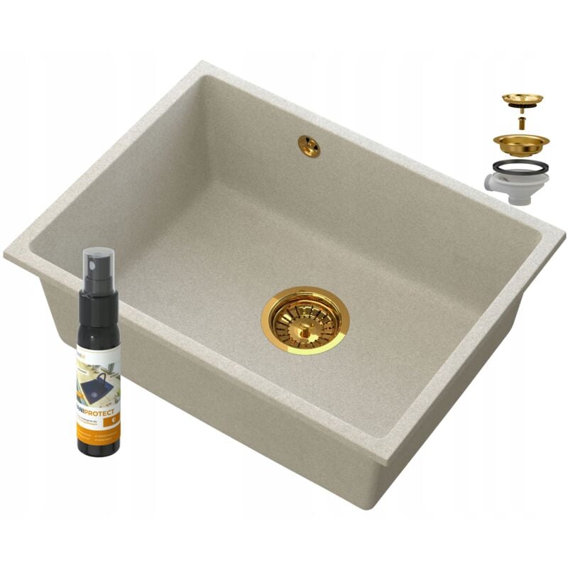 Granitan - manado beige évier sous plan or 60