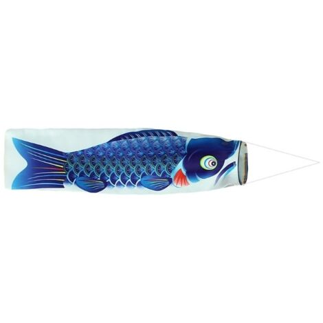 Manche à air poisson bleu, manche à air carpe, banderoles en forme de voilier, décoration suspendue d'extérieur, convient pour le jardin.