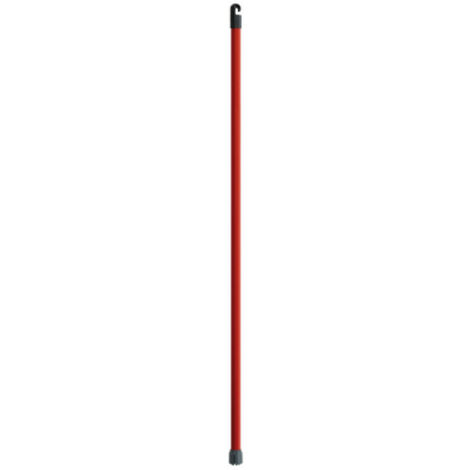 Manche à balai avec système monoclick 140 cm – Aluminium rouge – Prise en main ergonomique – Compatible serpillières Vileda