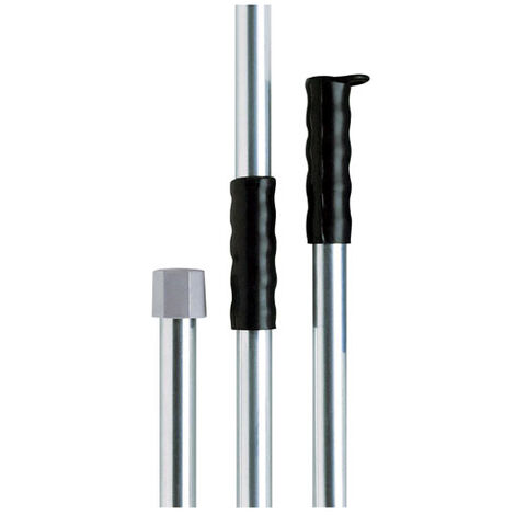 Manche à balai en aluminium 1m30 – Embout hexagonal pour franges – Conçu pour chantiers humides et espaces confinés