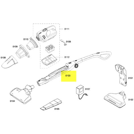 MANCHE + CORPS ASPIRATEUR POUR PETIT ELECTROMENAGER BOSCH - 00249324