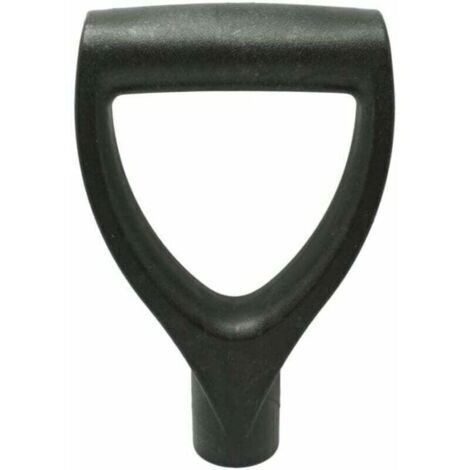Manche de bêche Fourche de Jardin Manche de Pelle en Forme de D Poignée en Plastique pour Outils de creusage et de ratissage Noir