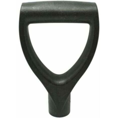 Manche de bêche Fourche de Jardin Manche de Pelle en Forme de D Poignée en Plastique pour Outils de creusage et de ratissage Noir
