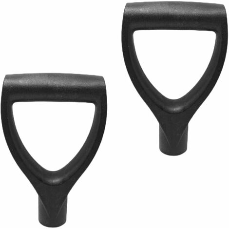 Manche de pelle à neige Râteau à creuser Fourche à neige Accessoires de jardin Poignée de manche d'outil de jardin 2 pièces Irisfr （ noir）