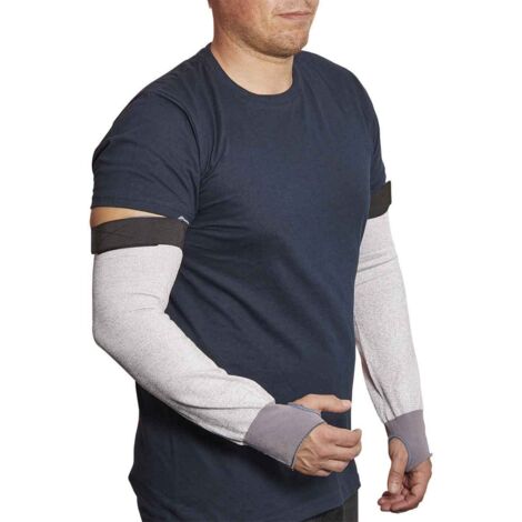 Manche de protection Lebon Protection Réutilisable, Grise, HDPE, Résistant aux coupures ( Prix pour 1 paire )