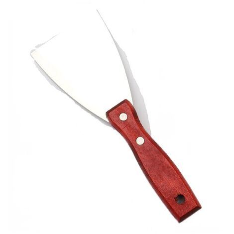 Manche tchèque couteau à mastic en acier inoxydable manche en bois spatule couteau de nettoyage outil de peinture (3 pouces),