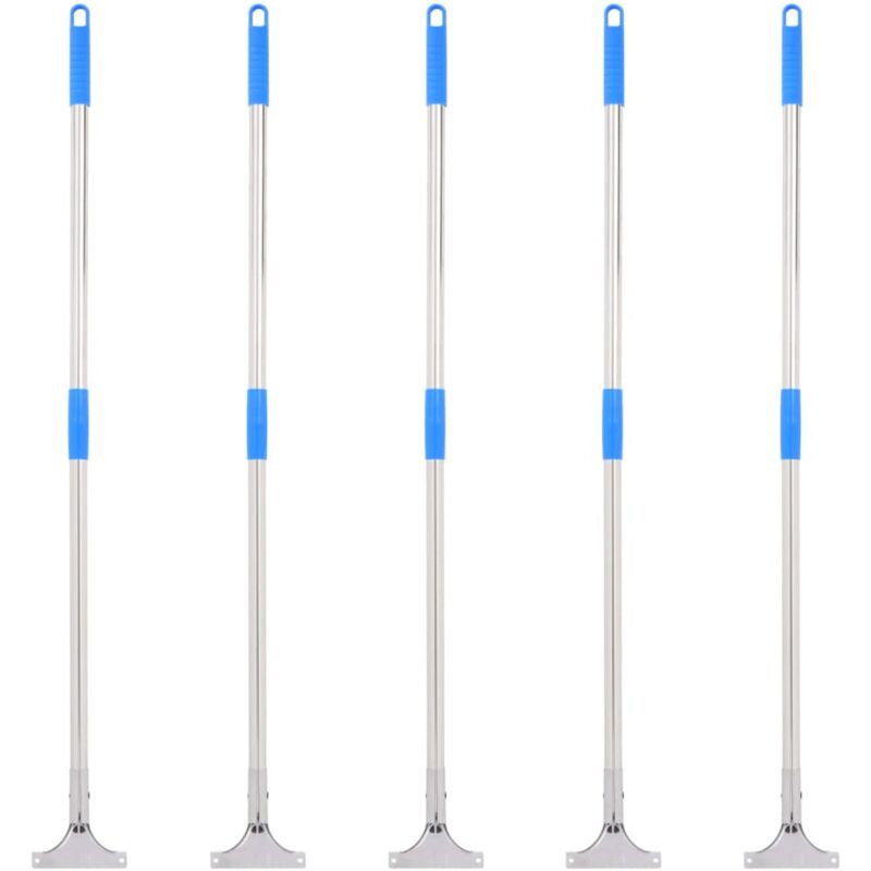 Manches de raclette de sol 5 pcs 119,5 cm acier et plastique - Vidaxl