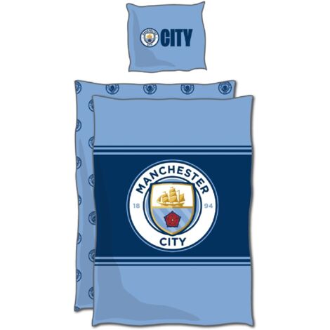 Manchester City Baumwolle Bettwäsche Bettbezug 140x200 cm & Kissenbezug 60x70 cm