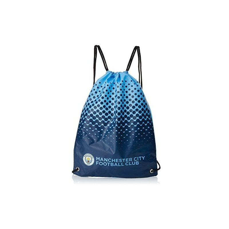 Manchester City FC Official Football Fade Design Gym Bag (One Size) (Light Blue/Navy) - Light Blue/Navy