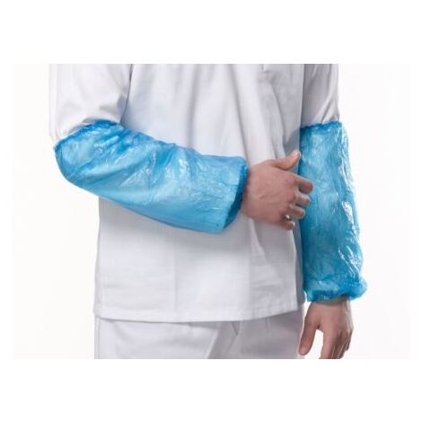 Manchette de protection Jetable RS PRO, Blanche, Polyéthylène, Industrie agroalimentaire ( Prix pour Paquet de 100 )