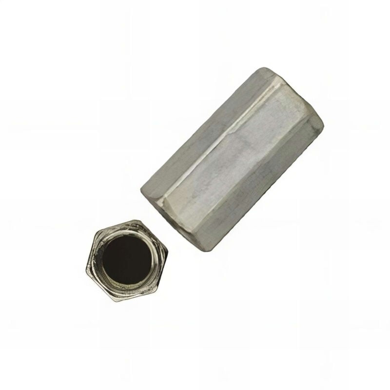 50 raccords de jonctions hexagonal douille femelle/femelle, zingué blanc - M6 x 100 mm l. 20 mm