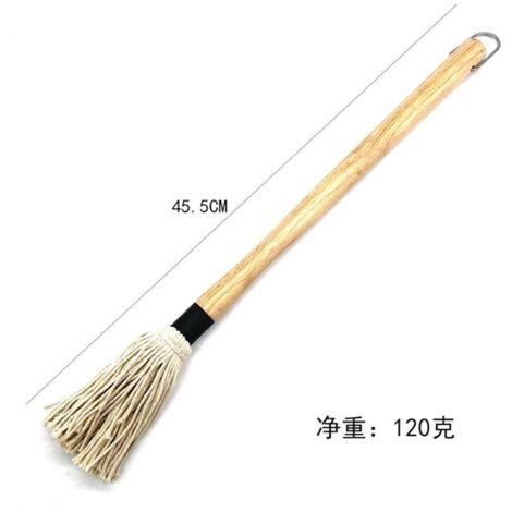 Manchon à Barbecue en Bois - Pinceau de Cuisson 1 Pièce pour Sauces et Marinades
Poignée Longue Résistante à la Chaleur, Idéal pour Fumage, Grillades Extérieures et Cuisine - Mop de Bain Naturel Coton