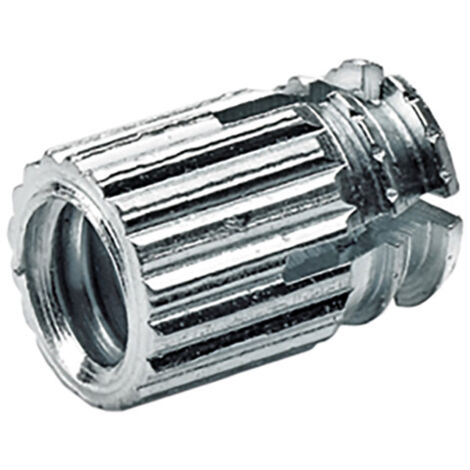 Manchon à expansion - Décor : Zingué - Diamètre perçage : 5 mm - Filetage : M4 - Longueur : 7,8 mm - Matériau : Acier - HETTICH