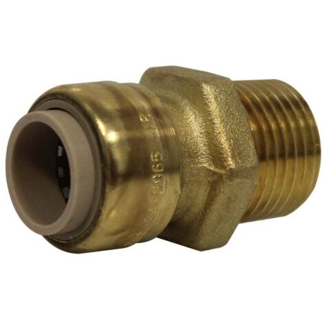 Manchon B Push Mâle Femelle à visser 1/2" (15/21) à clipser Ø14 - IBP Bänninger