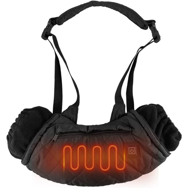 Ej.life - Manchon Chauffe-Mains, Gants Chauffants usb 3 Vitesses Gants Chauffants Électriques avec Ceinture de Taille réglable Doublure Polaire pour