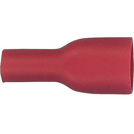 Manchon connecteur plat semi-isole 1,25 mm², 4,8 x 0,5 mm couleur rouge, emballage : 100 pcs