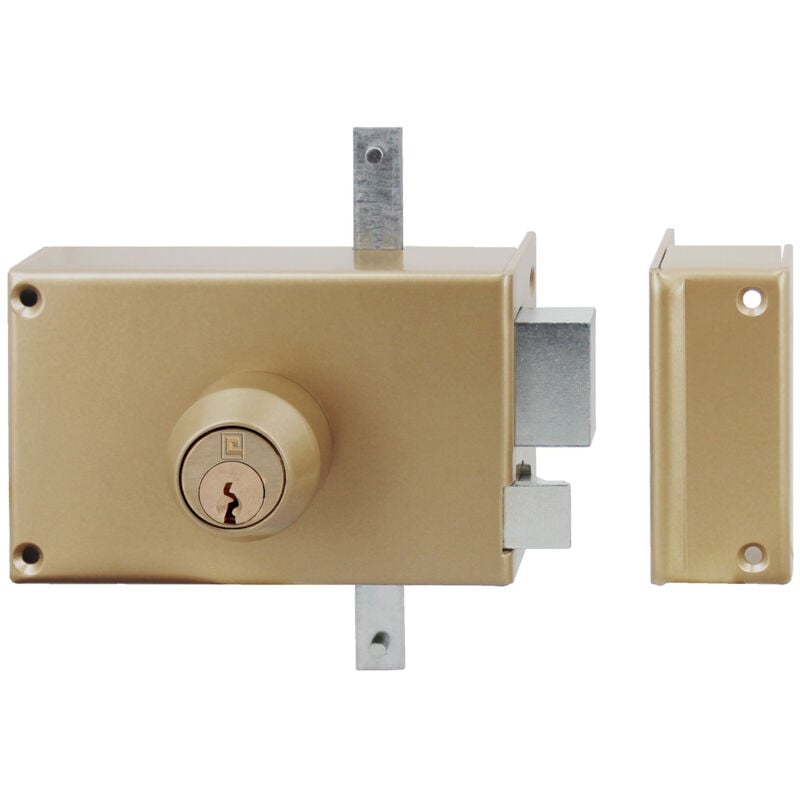 Serrure 3 points en applique MX4500 5 goupilles 5G horizontale fouillot droite cylindre de 45mm - heracles - MX-4504-5G-1