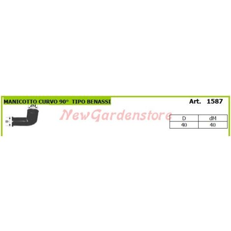 Manchon courbé 90° type motoculteur benassi 1587