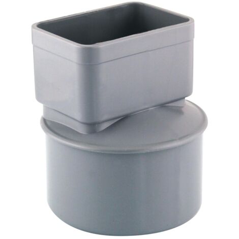 Manchon d'adaptation pour tuyau de descente profil alu F 82x56 / Ø100 - INTERPLAST