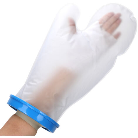 Manchon de bain bleu pour adulte, brassard de douche avec anneau, manche de bain SL H2100 54.5 cm