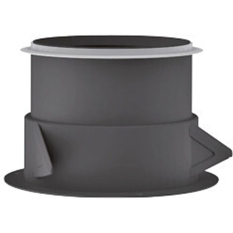 Manchon de fixation plastique placo 3 griffes à joint pour bouches d'extraction D100mm Lg100mm NATHER 557169