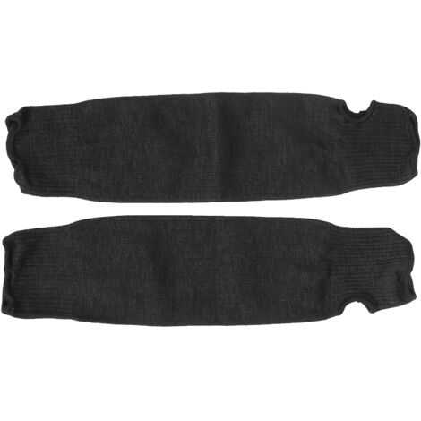 Manchon de protection anti-coupures niveau 5 avec trou pour pouce, manche noire 40 cm / 15,7 pouces