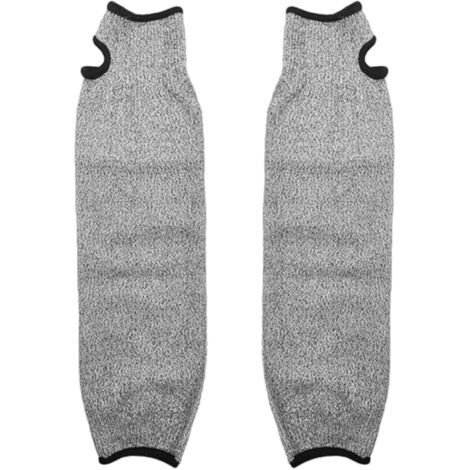 Manchon de Protection pour Bras, Manches Anti-coupures Manchon pour Bras de Sécurité Gants de Ttravail à Manches Lues Résistant aux Coupures pour Jardin Cuisine et Travaux Agricoles (45cm)