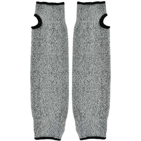 Manchon de Protection pour Bras, Manches Anti-coupures Manchon pour Bras de Sécurité Gants de Ttravail à Manches Lues Résistant aux Coupures pour Jardin Cuisine et Travaux Agricoles (45cm)
