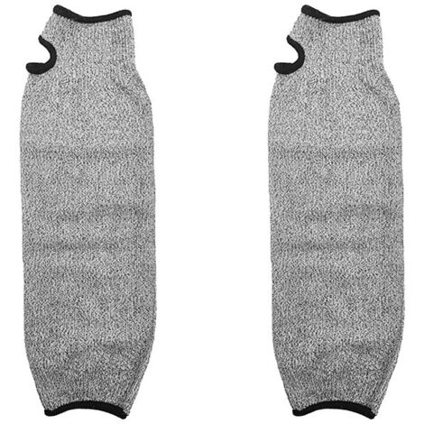 Manchon de protection pour bras, manchon pour bras de sécurité, Gants de travail à manches longues anti-abrasion résistant aux coupures HPPE pour jardin, cuisine et travaux agricoles (35cm)