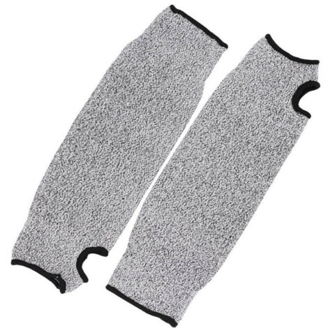 Manchon de Protection pour Bras, Manchon pour Bras de Sécurité Gants de Ttravail à Manches Longues Manches Anti Coupures Résistant aux Coupures HPPE pour Jardin Cuisine et Travaux Agricoles (30cm)-, E