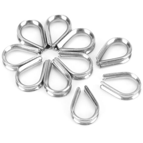 Manchon de serrage en acier inoxydable 2mm pour câble de bateau, Raccord étanche pour filin, Anneau de protection métallique
