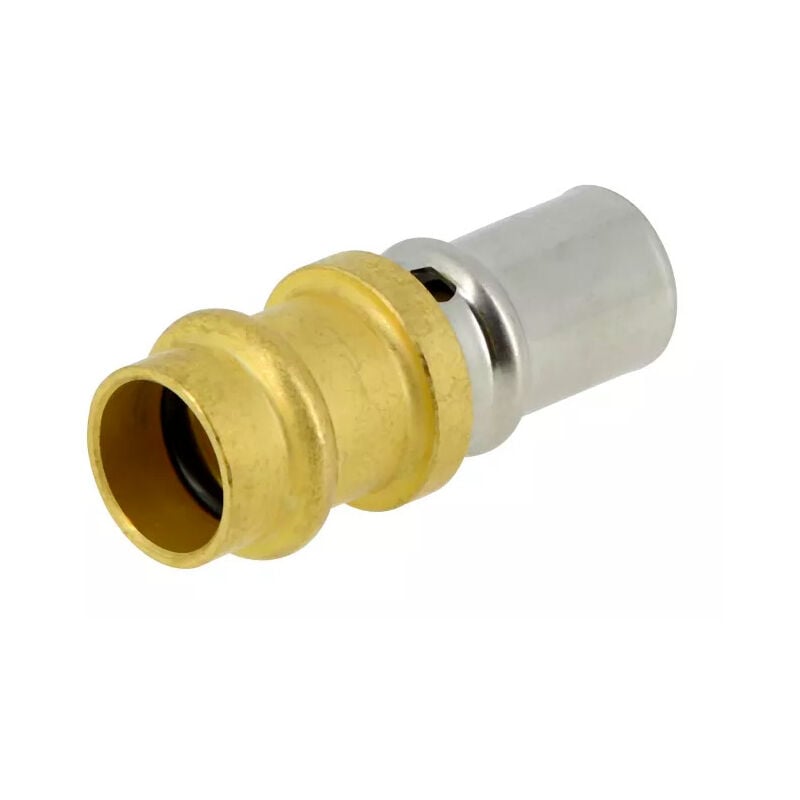 Nicoll - Manchon de transition à sertir tube multicouche fluxo Ø16 - cuivre à sertir Ø16