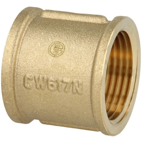 Manchon double 1’’ laiton nu