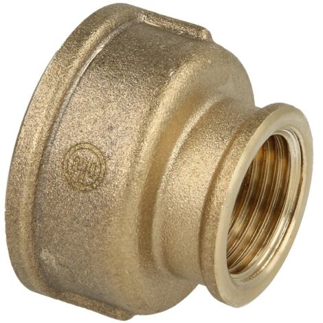 Manchon double 1’’ x 1/2’’ réduit laiton nu