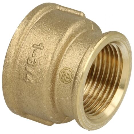 Manchon double 1’’ x 3/4’’ réduit laiton nu