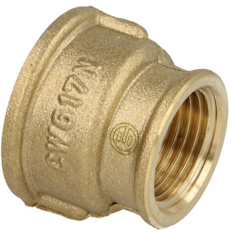 Manchon double 3/4’’ x 1/2’’ réduit laiton nu