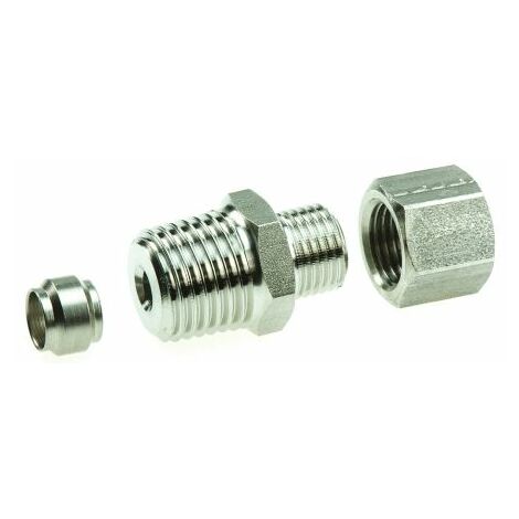 Manchon Droit Legris BSP Mâle 1/4pouce ( Prix pour 1 )