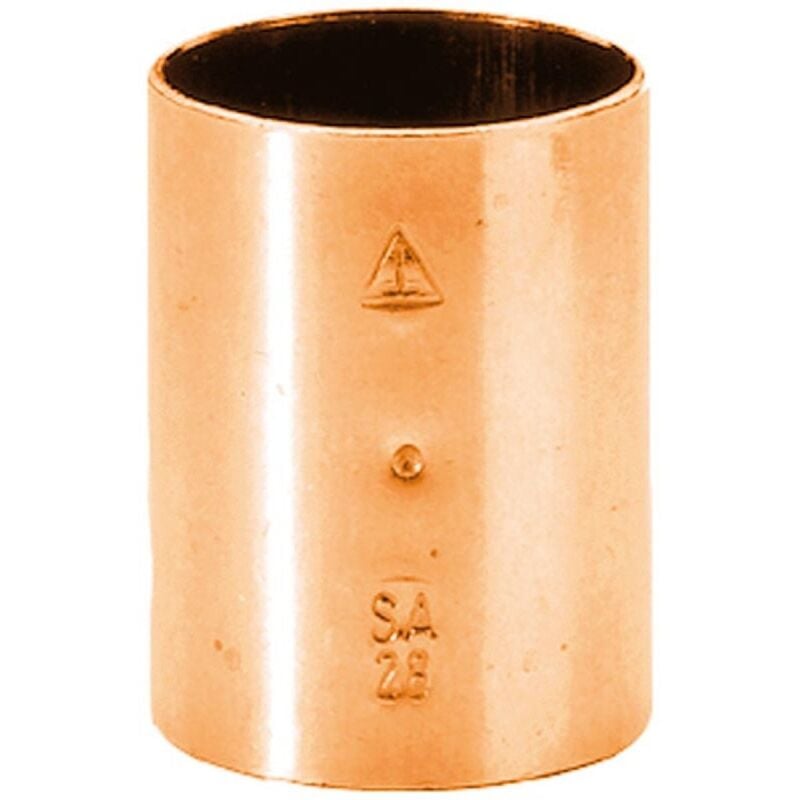 Manchon à souder en cuivre - femelle / femelle - diamètre 22 mm - sachet de 10