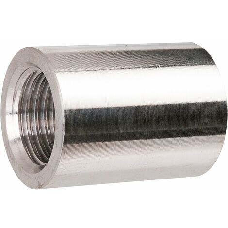 Ecolands – Raccord inox droit à visser F 1/2' 34 mm – Manchon femelle en inox 316 – Pression PN 20 – Résistance à la corrosion